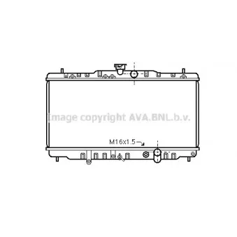 Radiateur, refroidissement du moteur AVA QUALITY COOLING HD2055