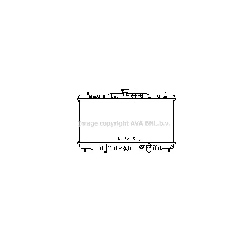 Radiateur, refroidissement du moteur AVA QUALITY COOLING HD2055
