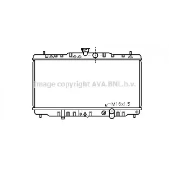 Radiateur, refroidissement du moteur AVA QUALITY COOLING HD2057