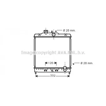 Radiateur, refroidissement du moteur AVA QUALITY COOLING HD2067