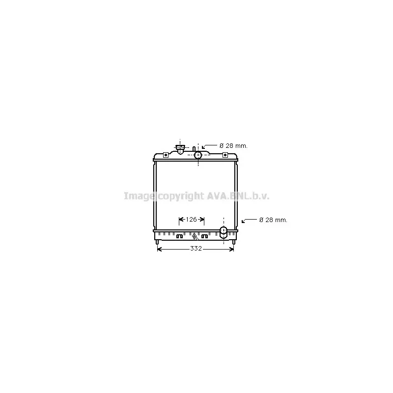 Radiateur, refroidissement du moteur AVA QUALITY COOLING HD2067