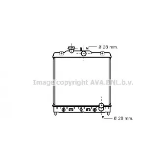 Radiateur, refroidissement du moteur AVA QUALITY COOLING HD2068
