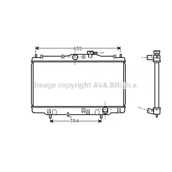 Radiateur, refroidissement du moteur AVA QUALITY COOLING HD2070