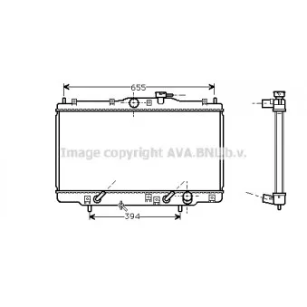 Radiateur, refroidissement du moteur AVA QUALITY COOLING HD2071