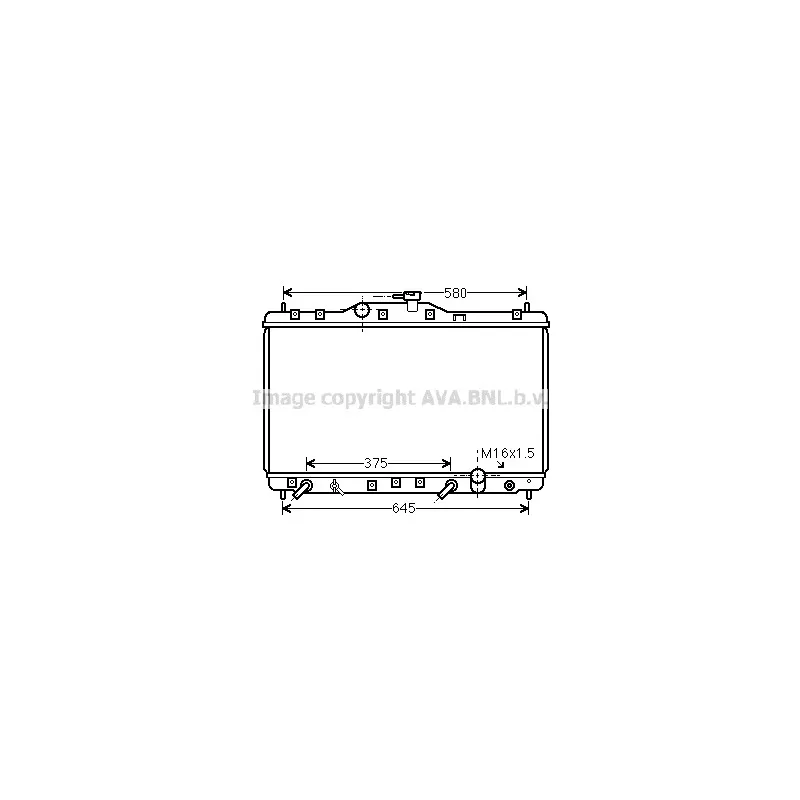 Radiateur, refroidissement du moteur AVA QUALITY COOLING HD2074