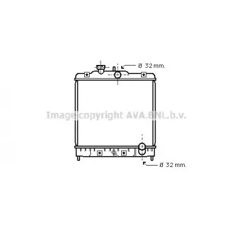 Radiateur, refroidissement du moteur AVA QUALITY COOLING HD2075