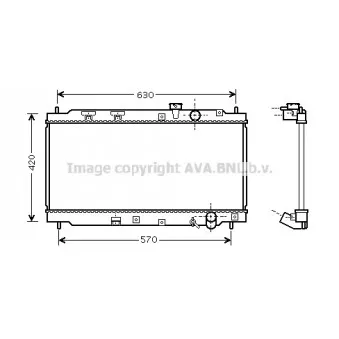 Radiateur, refroidissement du moteur AVA QUALITY COOLING