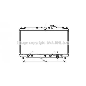 Radiateur, refroidissement du moteur AVA QUALITY COOLING HD2079