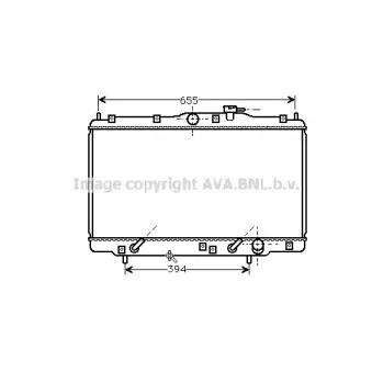 Radiateur, refroidissement du moteur AVA QUALITY COOLING HD2094