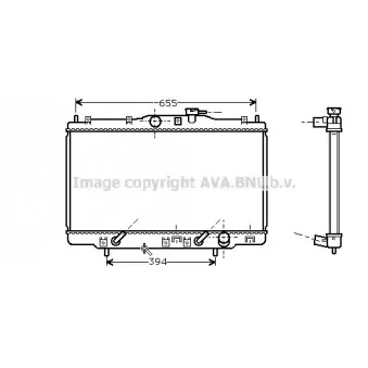 Radiateur, refroidissement du moteur AVA QUALITY COOLING HD2102
