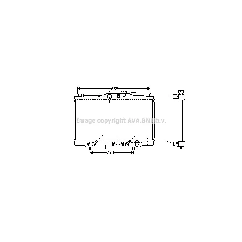 Radiateur, refroidissement du moteur AVA QUALITY COOLING HD2102