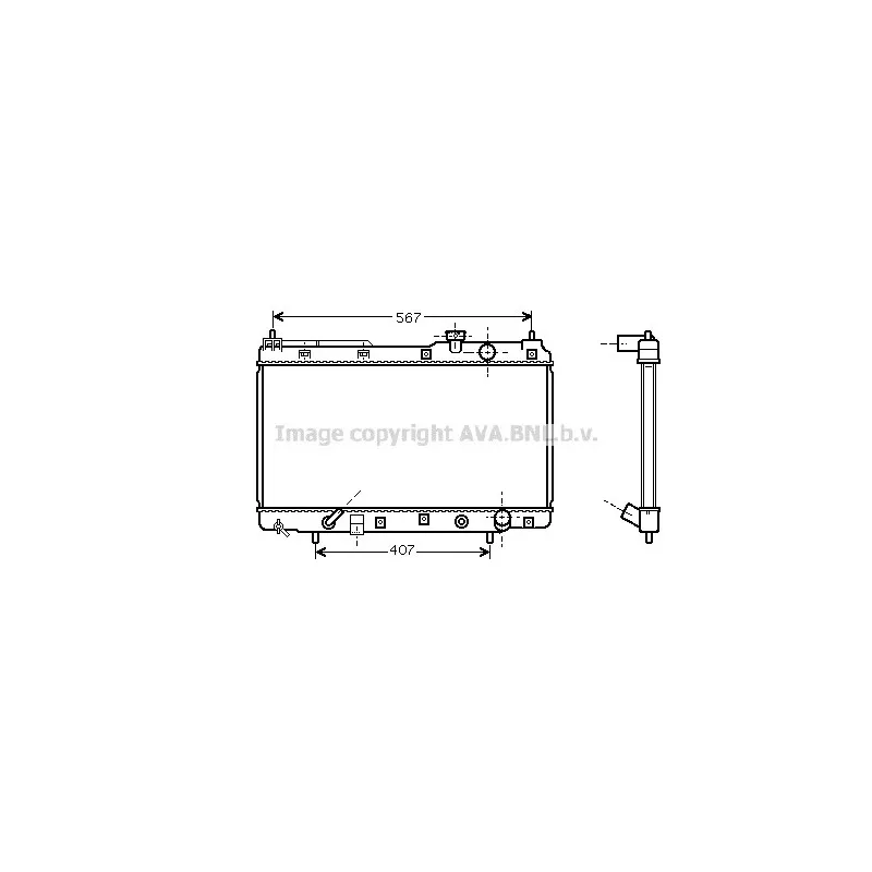 Radiateur, refroidissement du moteur AVA QUALITY COOLING HD2104
