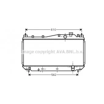 Radiateur, refroidissement du moteur AVA QUALITY COOLING HD2113