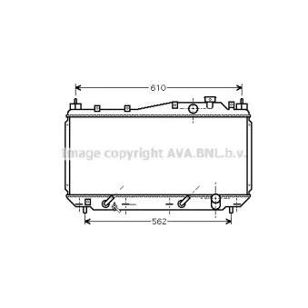 Radiateur, refroidissement du moteur AVA QUALITY COOLING HD2114