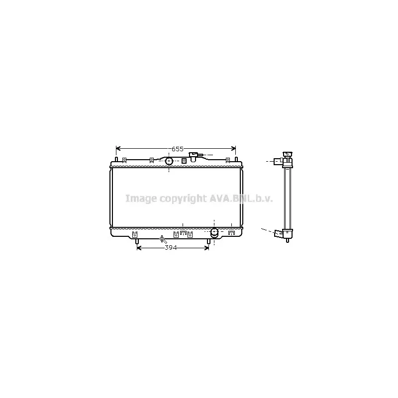 Radiateur, refroidissement du moteur AVA QUALITY COOLING HD2118