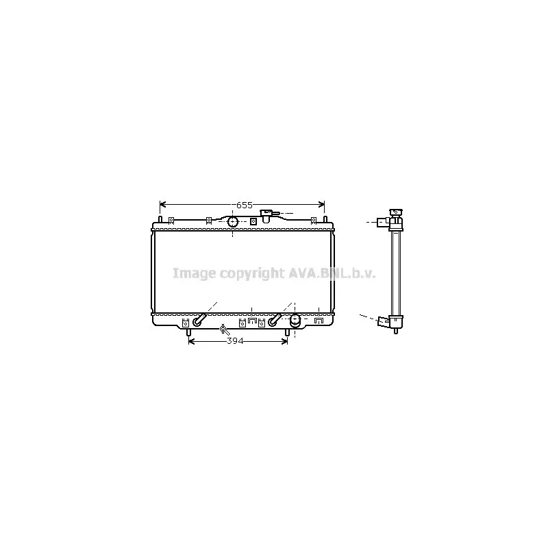 Radiateur, refroidissement du moteur AVA QUALITY COOLING HD2119