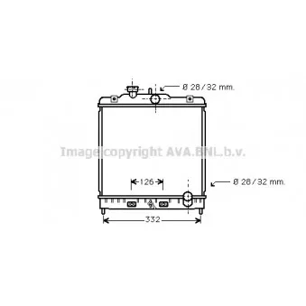 Radiateur, refroidissement du moteur AVA QUALITY COOLING HD2120