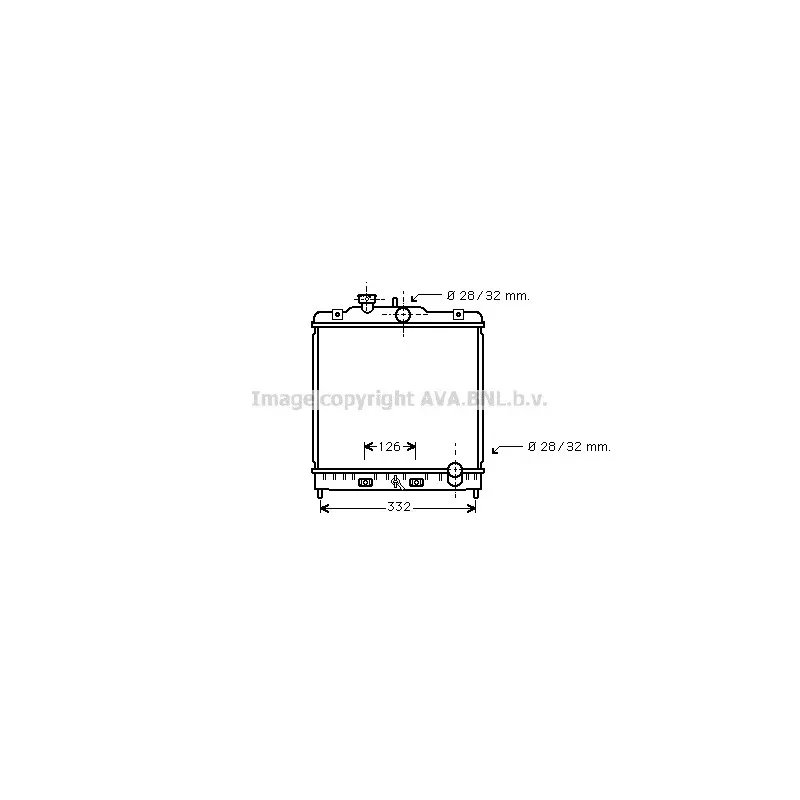Radiateur, refroidissement du moteur AVA QUALITY COOLING HD2121