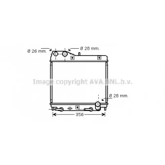 Radiateur, refroidissement du moteur AVA QUALITY COOLING