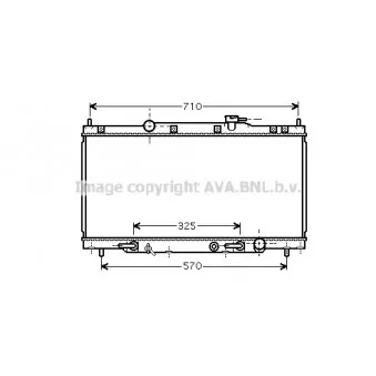 Radiateur, refroidissement du moteur AVA QUALITY COOLING HD2163