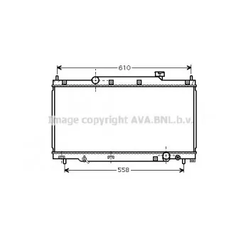 Radiateur, refroidissement du moteur AVA QUALITY COOLING HD2164