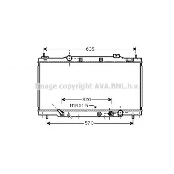 Radiateur, refroidissement du moteur AVA QUALITY COOLING