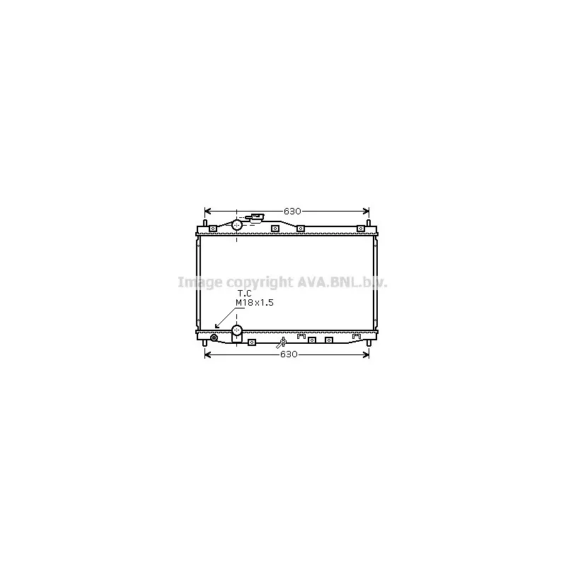 Radiateur, refroidissement du moteur AVA QUALITY COOLING HD2171