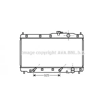 Radiateur, refroidissement du moteur AVA QUALITY COOLING HD2172