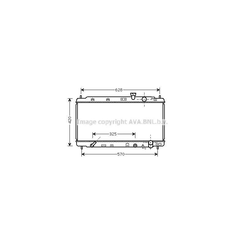 Radiateur, refroidissement du moteur AVA QUALITY COOLING HD2174