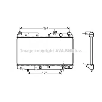 Radiateur, refroidissement du moteur AVA QUALITY COOLING HD2175