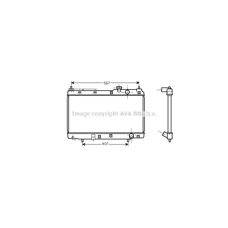 Radiateur, refroidissement du moteur AVA QUALITY COOLING HD2175