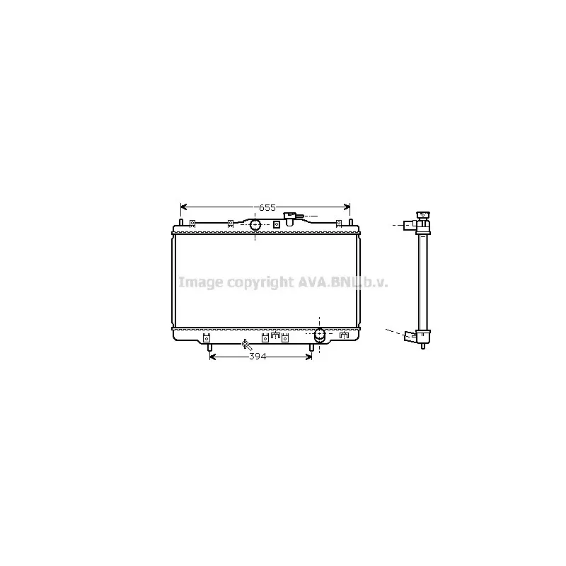 Radiateur, refroidissement du moteur AVA QUALITY COOLING HD2176