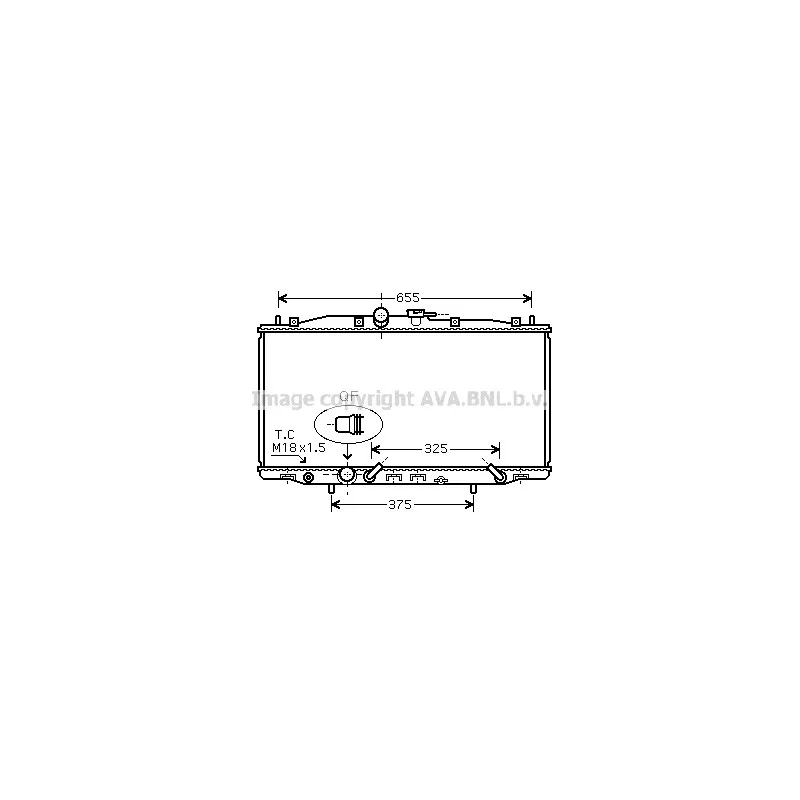 Radiateur, refroidissement du moteur AVA QUALITY COOLING HD2177