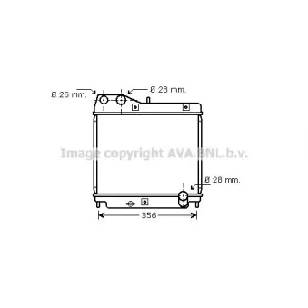 Radiateur, refroidissement du moteur AVA QUALITY COOLING