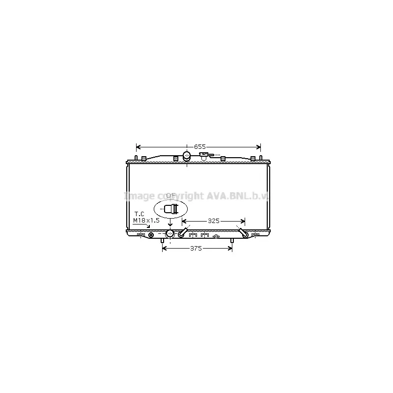 Radiateur, refroidissement du moteur AVA QUALITY COOLING HD2179