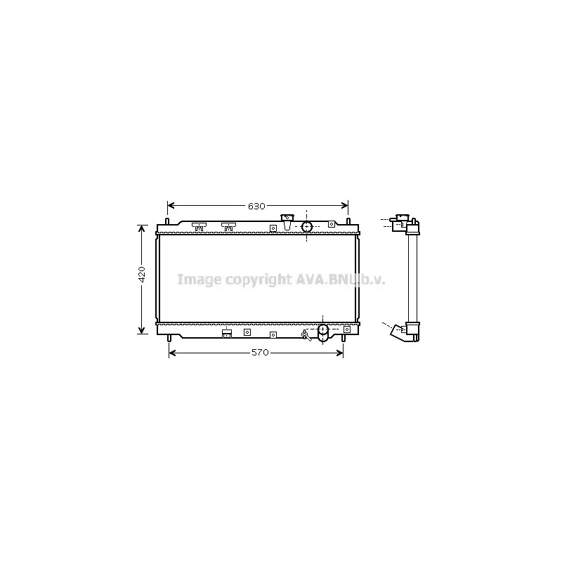 Radiateur, refroidissement du moteur AVA QUALITY COOLING HD2180