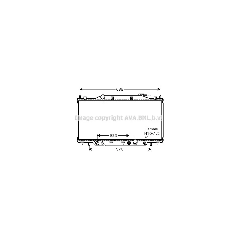 Radiateur, refroidissement du moteur AVA QUALITY COOLING HD2182