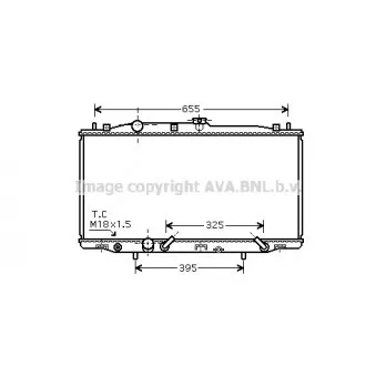 Radiateur, refroidissement du moteur AVA QUALITY COOLING HD2183