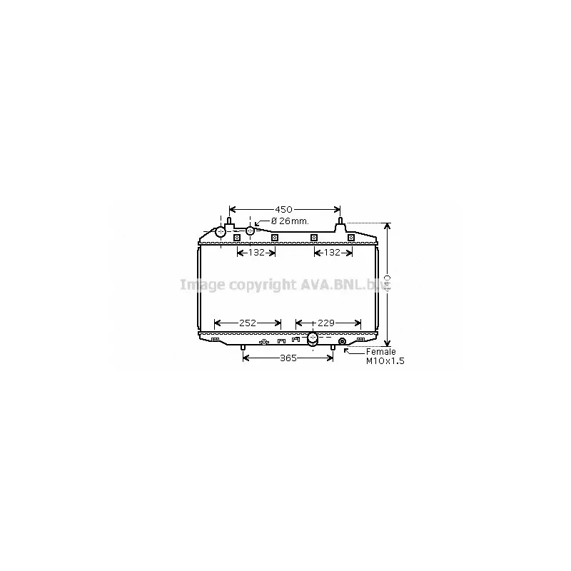 Radiateur, refroidissement du moteur AVA QUALITY COOLING HD2188