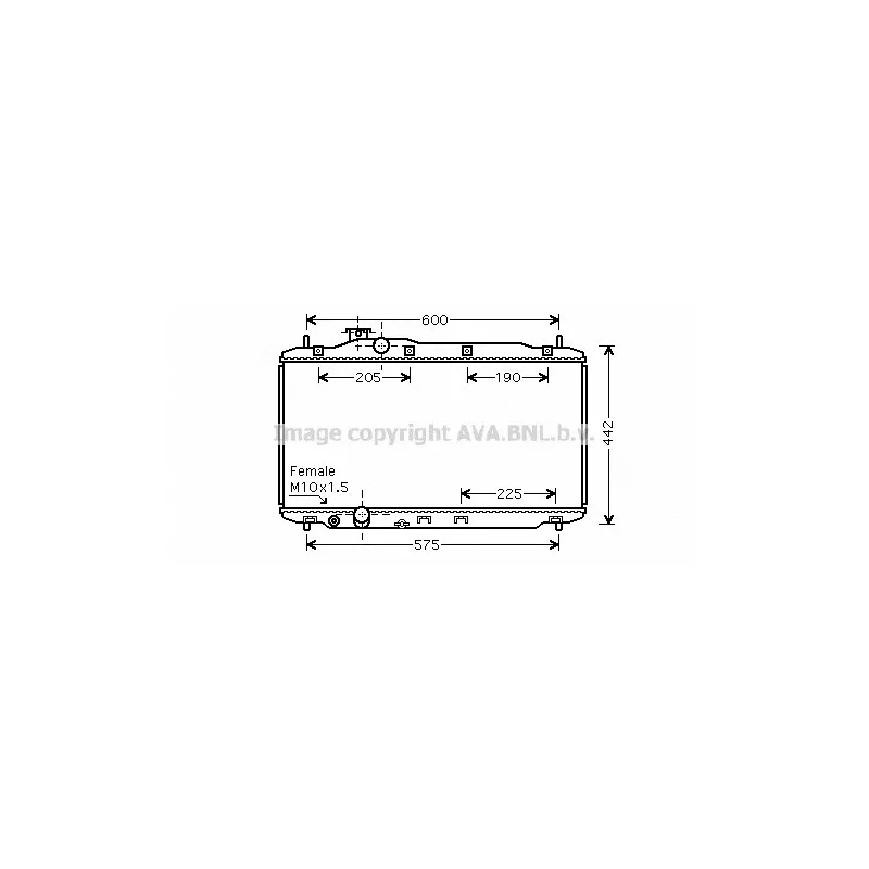 Radiateur, refroidissement du moteur AVA QUALITY COOLING HD2189