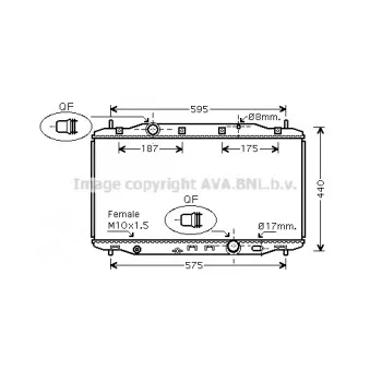 Radiateur, refroidissement du moteur AVA QUALITY COOLING
