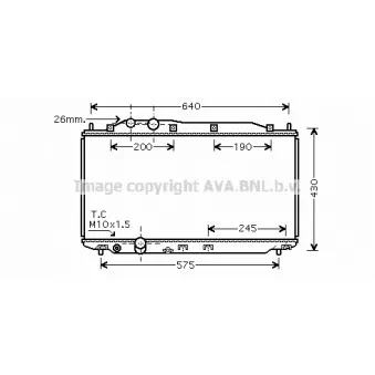 Radiateur, refroidissement du moteur AVA QUALITY COOLING HD2191