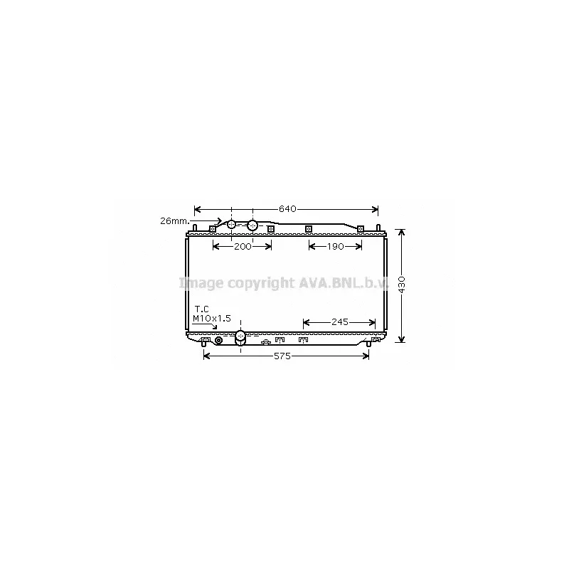 Radiateur, refroidissement du moteur AVA QUALITY COOLING HD2191