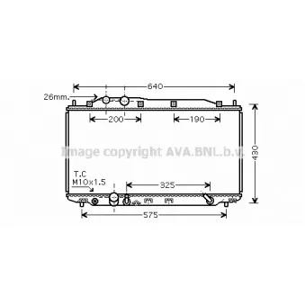 Radiateur, refroidissement du moteur AVA QUALITY COOLING HD2192