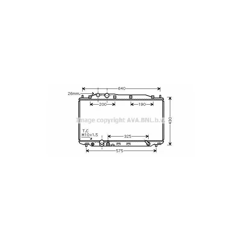 Radiateur, refroidissement du moteur AVA QUALITY COOLING HD2192