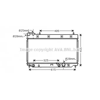 Radiateur, refroidissement du moteur AVA QUALITY COOLING