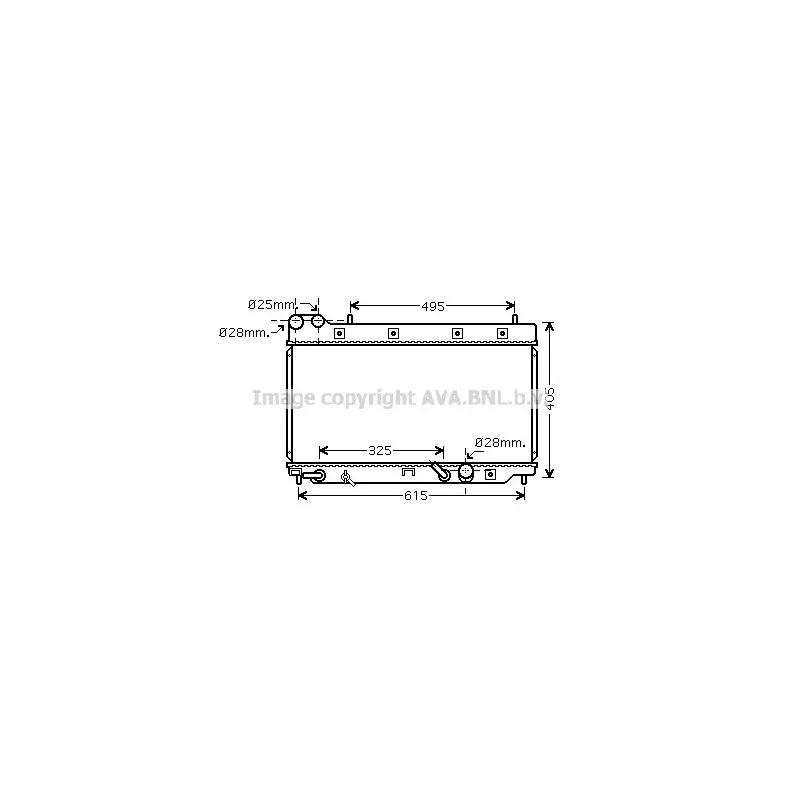 Radiateur, refroidissement du moteur AVA QUALITY COOLING HD2195