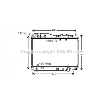 Radiateur, refroidissement du moteur AVA QUALITY COOLING