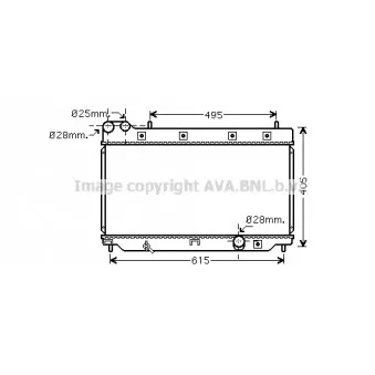 Radiateur, refroidissement du moteur AVA QUALITY COOLING
