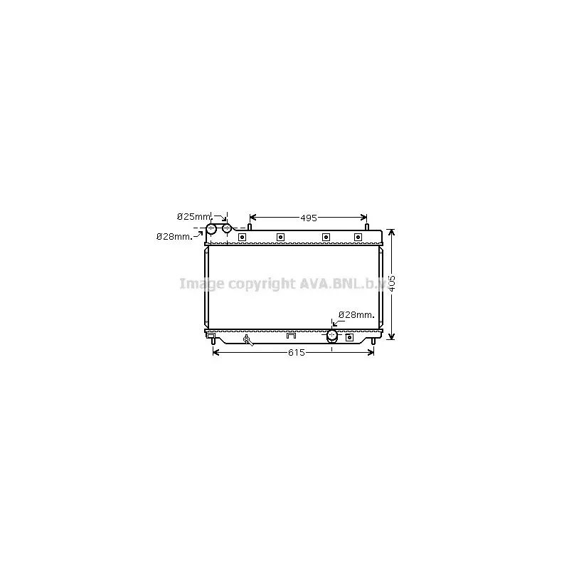 Radiateur, refroidissement du moteur AVA QUALITY COOLING HD2206
